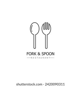 fork and spoon icon  restaurant sign and symbol vector design