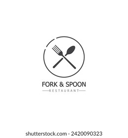 fork and spoon icon  restaurant sign and symbol vector design