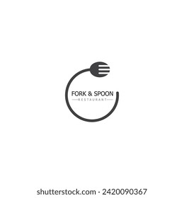 fork and spoon icon  restaurant sign and symbol vector design