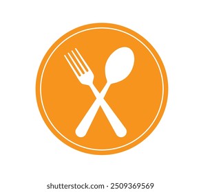 Icono de tenedor y cuchara. Símbolo de utensilio de restaurante. Conjunto de iconos de cubiertos aislados sobre fondo blanco. Ilustración vectorial.
