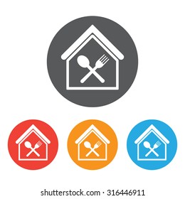 fork and spoon icon set