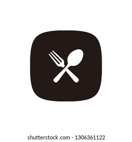 Fork and spoon icon sign symbol