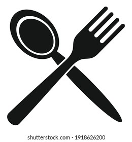 Fork spoon icon. Simple illustration of fork spoon vector icon for web design isolated on white background