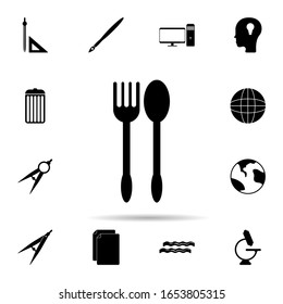 fork and spoon icon. Universal set of university life for website design and development, app development