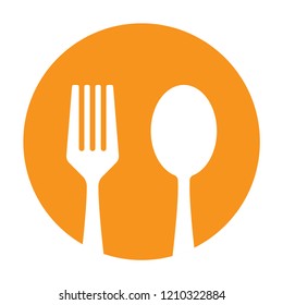 fork and spoon icon vector