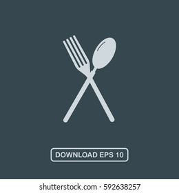 Fork and spoon icon vector
