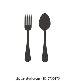 Fork And Spoon Icon, Vector, Flat Design