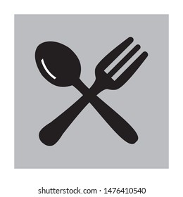 fork and spoon icon vector illustration