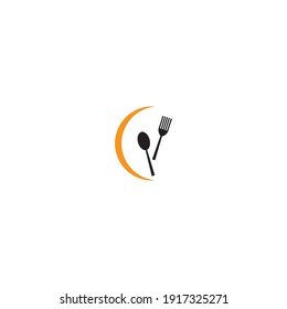 fork and spoon icon vector illustration template design
