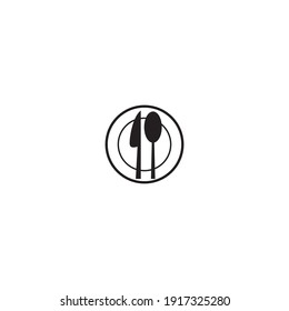fork and spoon icon vector illustration template design