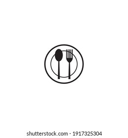 fork and spoon icon vector illustration template design