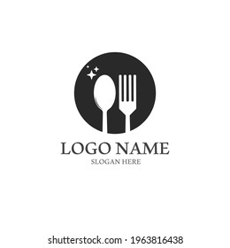 fork and spoon icon vector illustration template design