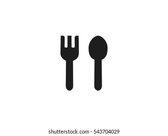 Fork and spoon icon vector illustration on white background
