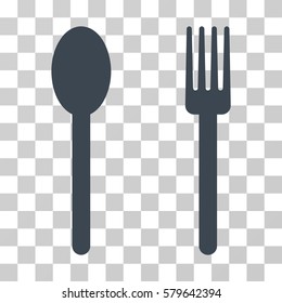 Fork And Spoon icon. Vector illustration style is flat iconic symbol, smooth blue color, transparent background. Designed for web and software interfaces.