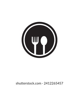 fork spoon icon vector ilustration logo design