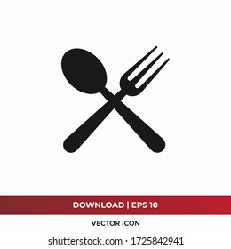 Vector de icono de horquilla y cuchara. Signo de restaurante