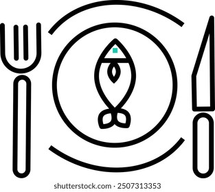 Fork and spoon icon vector set. Restaurant utensil symbol.