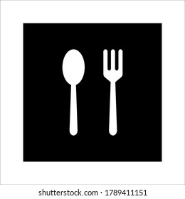 Fork spoon icon vector sign isolated on  background illustration for graphic and web design. eps 10