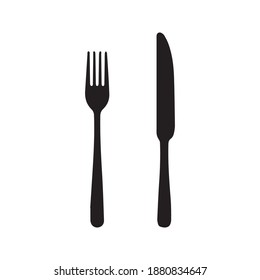 Fork spoon icon vector sign isolated on white background illustration for graphic and web design editable