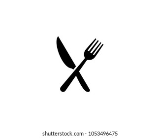 fork and spoon icon vector template