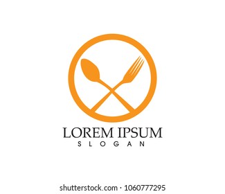 fork and spoon icon vector template