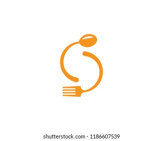 fork and spoon icon vector template