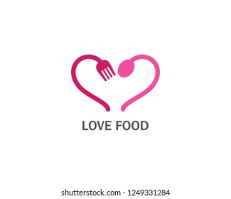 fork and spoon icon vector template