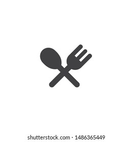 fork and spoon icon vector template
