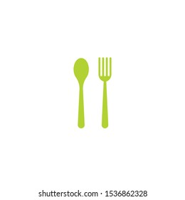 fork and spoon icon vector template