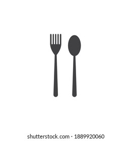 fork and spoon icon vector template