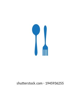 fork and spoon icon vector template