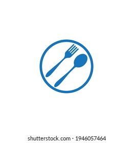 fork and spoon icon vector template