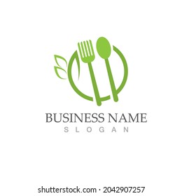 fork and spoon icon vector template design