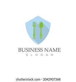 fork and spoon icon vector template design