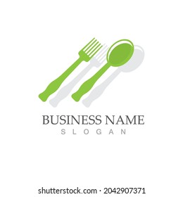 fork and spoon icon vector template design