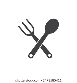 fork and spoon icon vector template