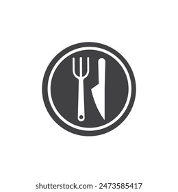 fork and spoon icon vector template