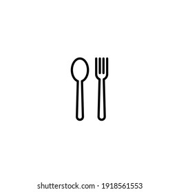 Fork And Spoon Icon Vector For Web, Computer And Mobile App