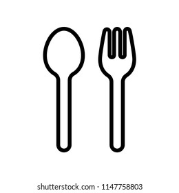 Fork Spoon Knife Line Icon Outline Stock Vector (Royalty Free) 631389254