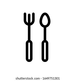 Vektorillustration Gabel Löffel Symbol. EPS. 10.