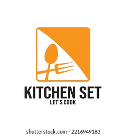 fork and spoon kithcen set icon vector illustration template design