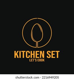 fork and spoon kithcen set icon vector illustration template design