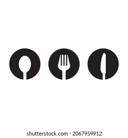 fork, spoon, knife and chopsticks icon vector design template. eps10.