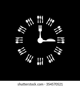 fork spoon knife clock