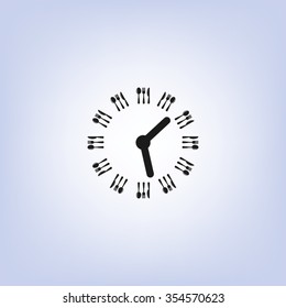 fork spoon knife clock