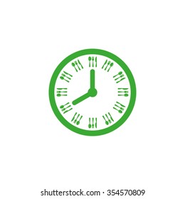 fork spoon knife clock