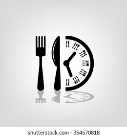 fork spoon knife clock
