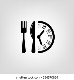 fork spoon knife clock