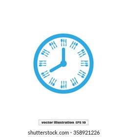 fork spoon knife clock