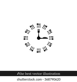 fork spoon knife clock